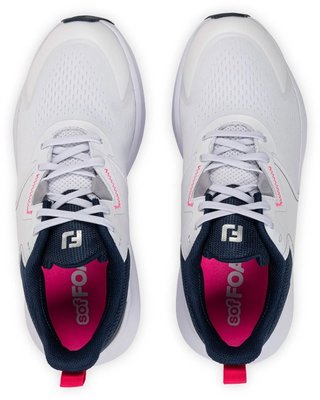 FootJoy Qmotion chaussures de golf femme, blanc/bleu/rose