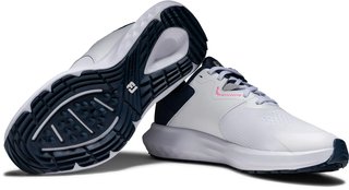 FootJoy Qmotion chaussures de golf femme, blanc/bleu/rose