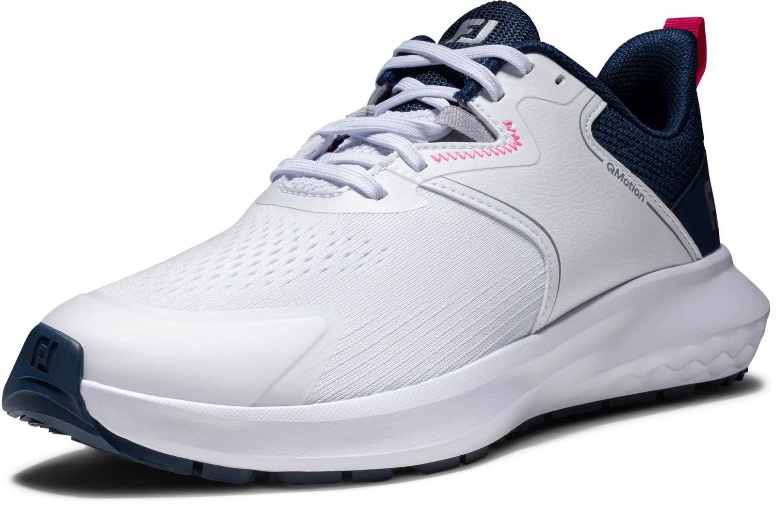 FootJoy Qmotion chaussures de golf femme, blanc/bleu/rose