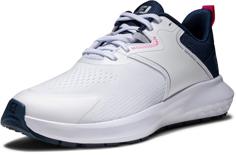 FootJoy Qmotion chaussures de golf femme, blanc/bleu/rose