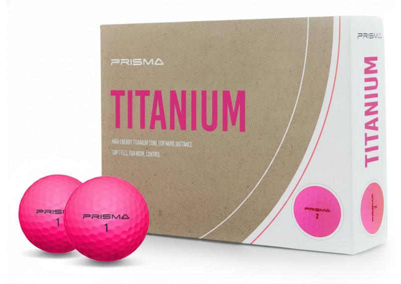Prisma Titanium balles de golf (12 balles), roses