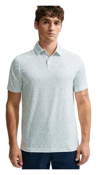 Nike Velocity Micro Print polo homme, jade horizon/blanc