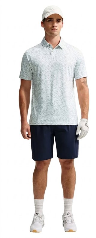 Nike Velocity Micro Print polo homme, jade horizon/blanc