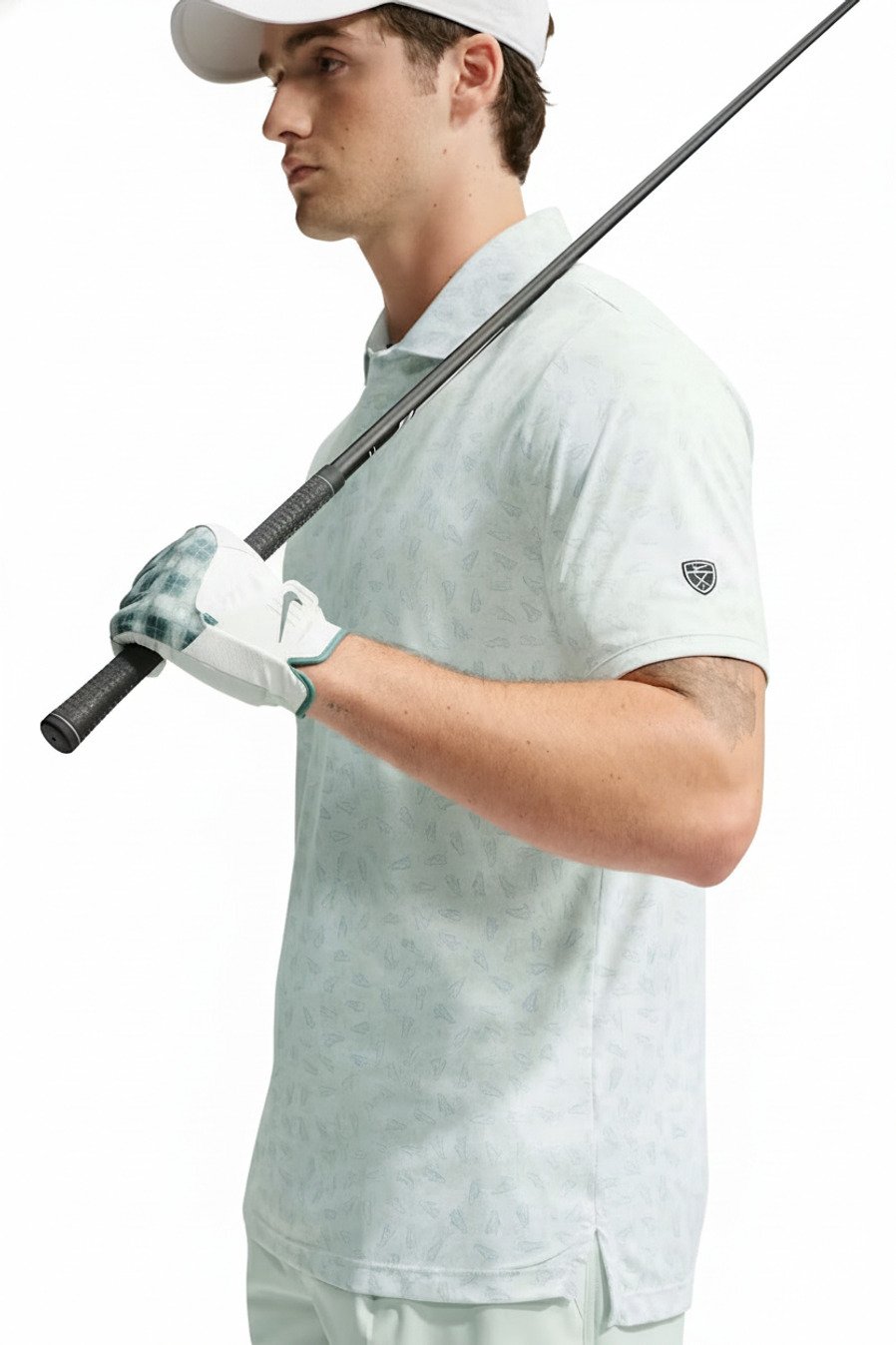 Nike Par Dri-FIT Grass Print polo homme, blanc