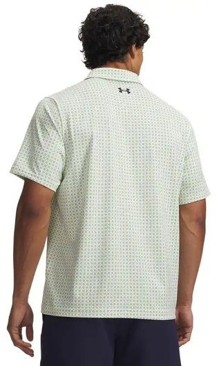 Under Armour Matchplay Printed polo homme, blanc/vert
