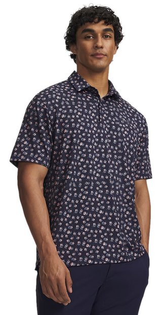 Under Armour Payoff 3.0 polo homme, midnight navy/polish pink/castlerock