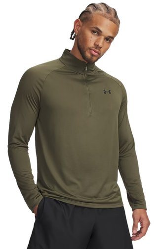 Under Armour Tech 2.0 1/2 Zip t-shirt homme, vert