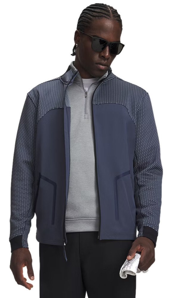 Under Armour Drive Pro Hybrid FZ sweat homme, downpour grey/blanc