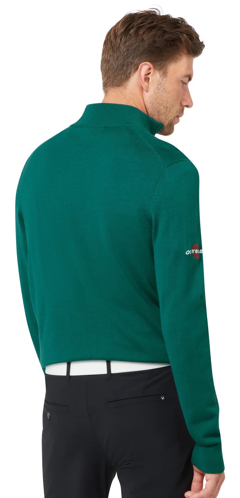 Callaway 1/4 Blended Merino pull homme, blue coral