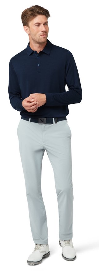 Callaway Soft Touch Long Sleeve polo homme, peacoat