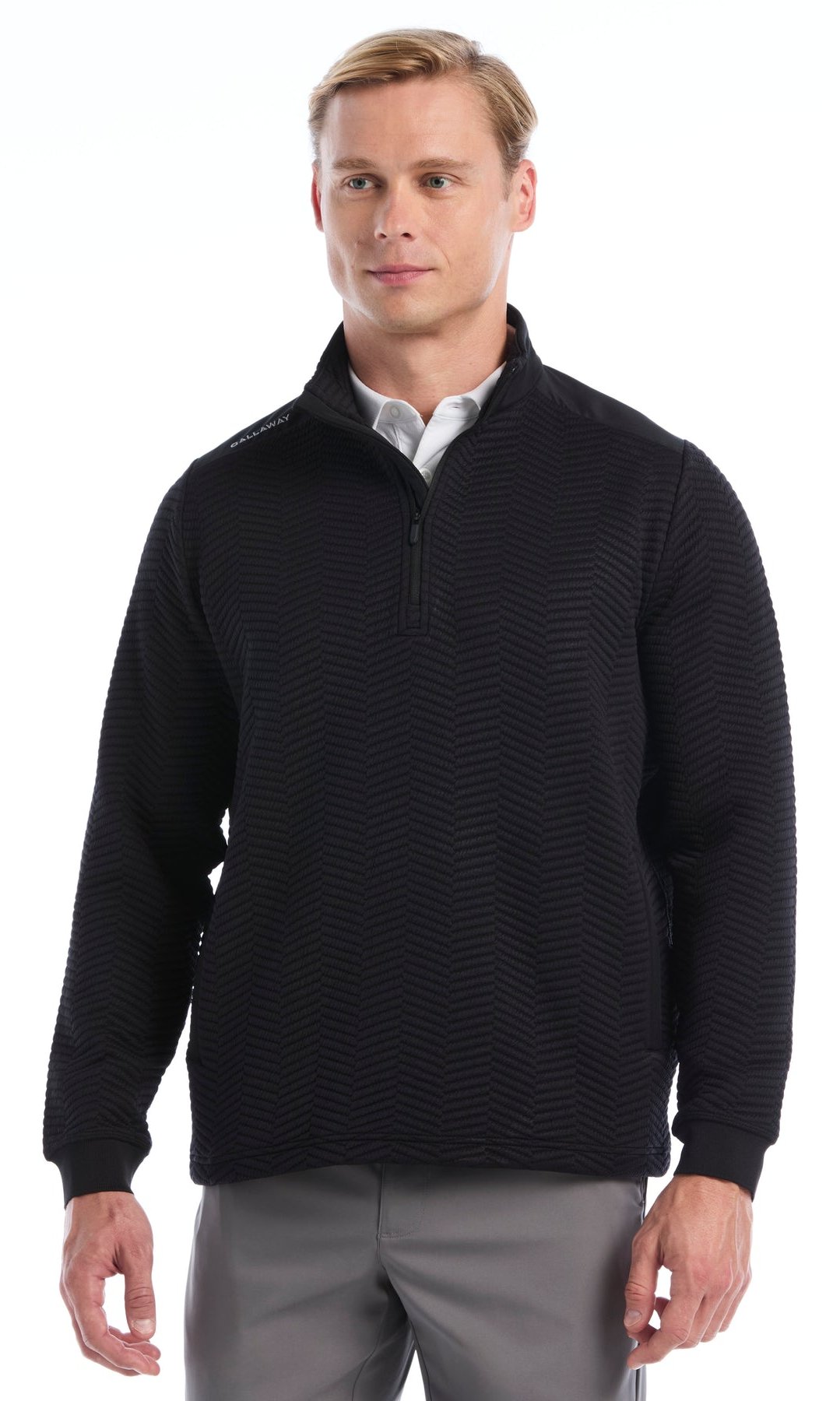 Callaway Chev Jacquard pull homme, caviar