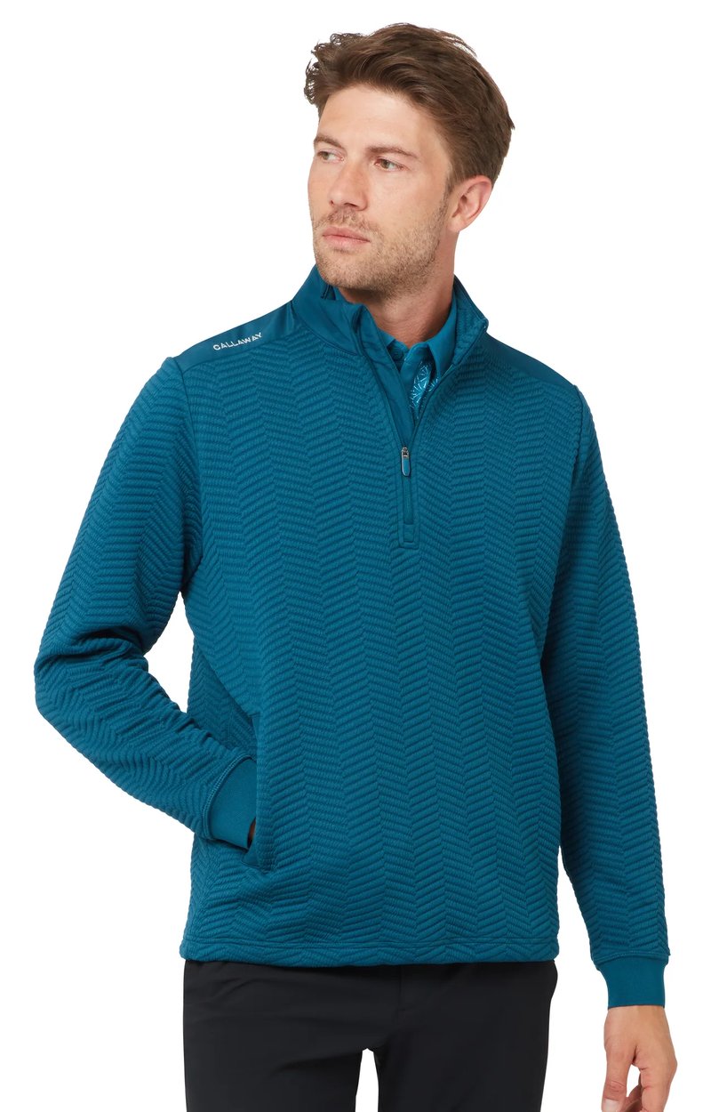Callaway Chev Jacquard pullover homme, blue coral