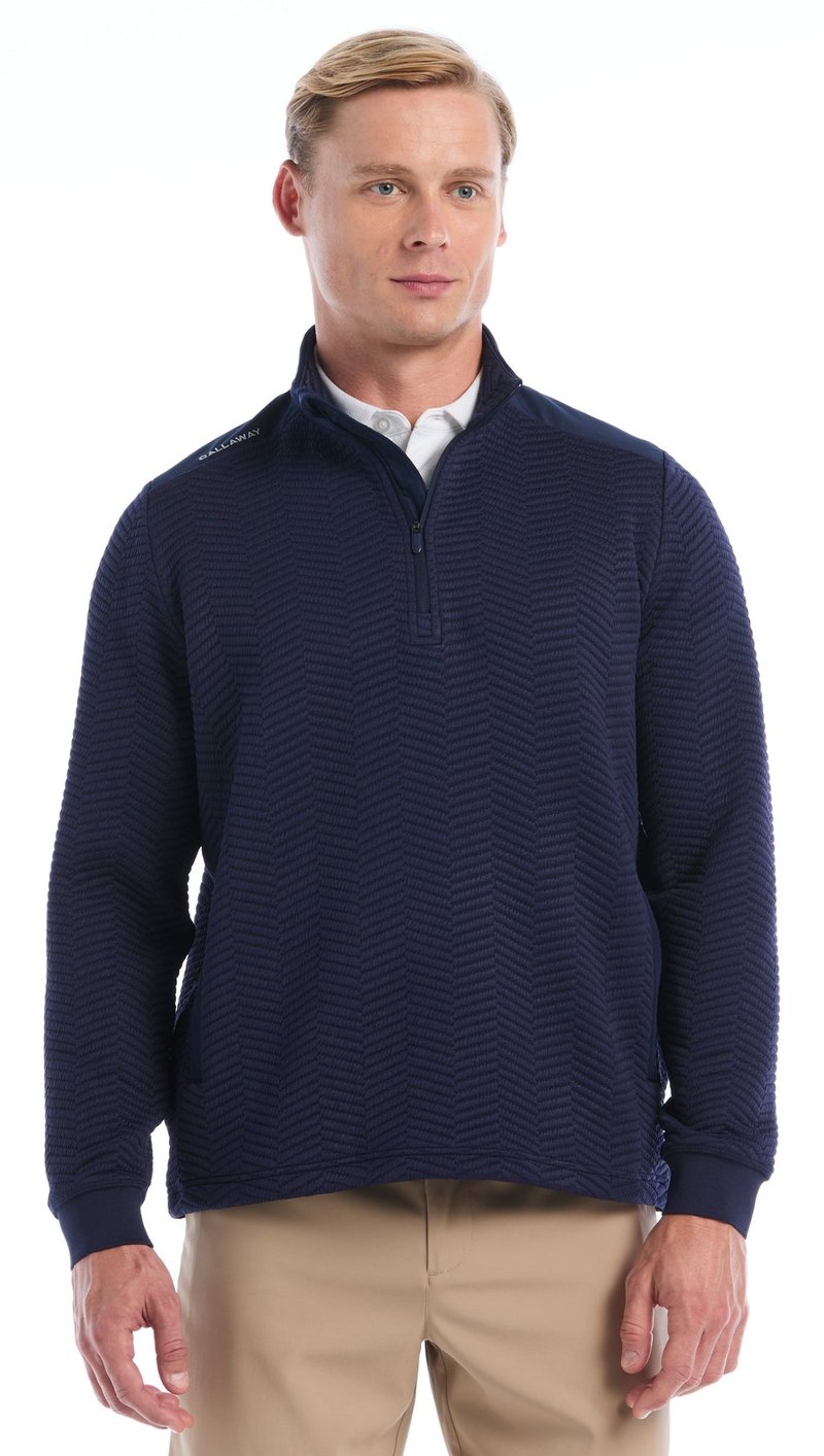 Callaway Chev Jacquard pullover homme, peacoat