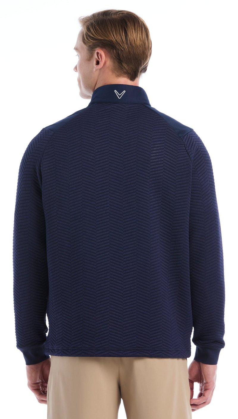 Callaway Chev Jacquard pullover homme, peacoat