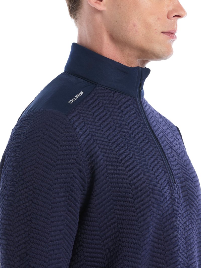 Callaway Chev Jacquard pullover homme, peacoat