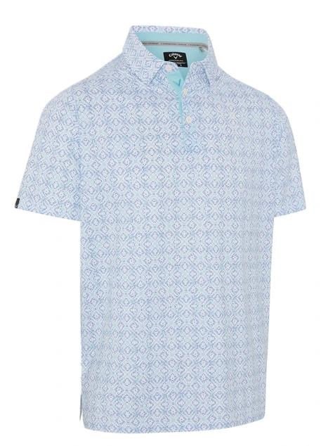 Callaway Printed Fractal Chev polo homme, blanc