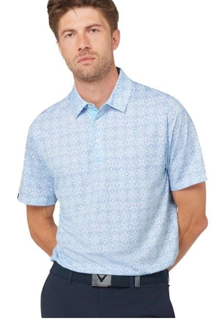 Callaway Printed Fractal Chev polo homme, blanc
