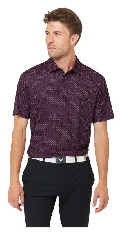 Callaway Trademark Golf Printed polo homme, italian plum