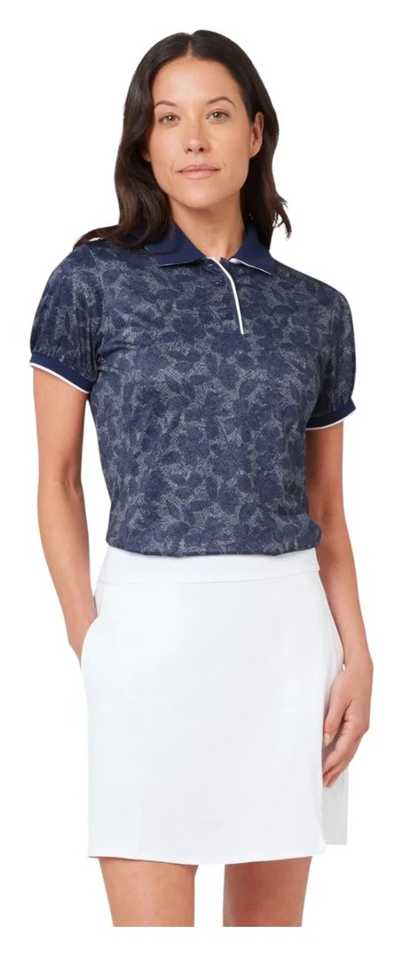 Callaway Rib Tim Printed polo femme, blue depths