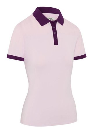 Callaway Colourblock Rib polo femme, cherry blossom