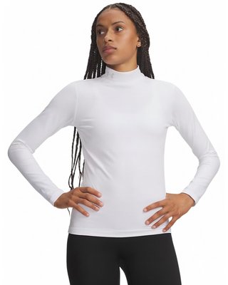 Under Armour ColdGear Mock Long Sleeve t-shirt manches longues femme, blanc
