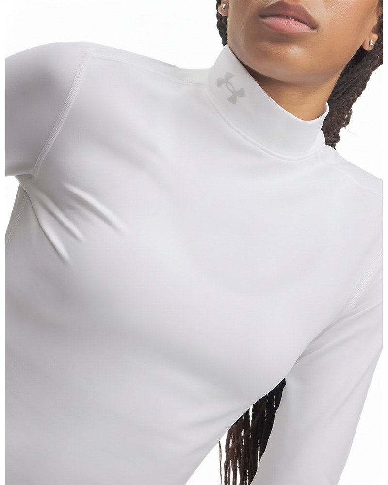 Under Armour ColdGear Mock Long Sleeve t-shirt manches longues femme, blanc