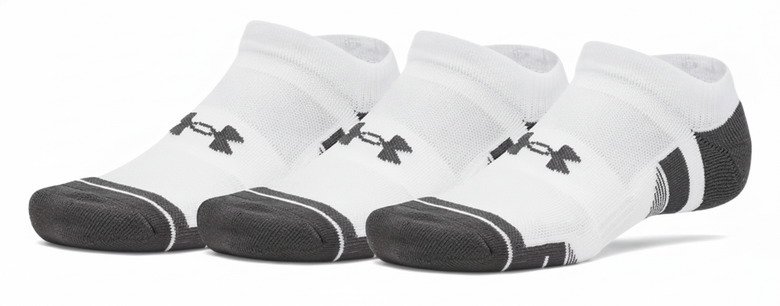 Under Armour Performance Tech No Show chaussettes unisexe, 3pack, blanc