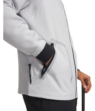 Under Armour Drive Pro Hybrid FZ sweat homme, halo gris/blanc