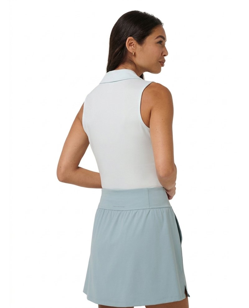 Travis Mathew Skyloft Light Sleeveless polo femme, heather cloudwash