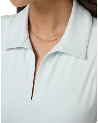 Travis Mathew Skyloft Light Sleeveless polo femme, heather cloudwash