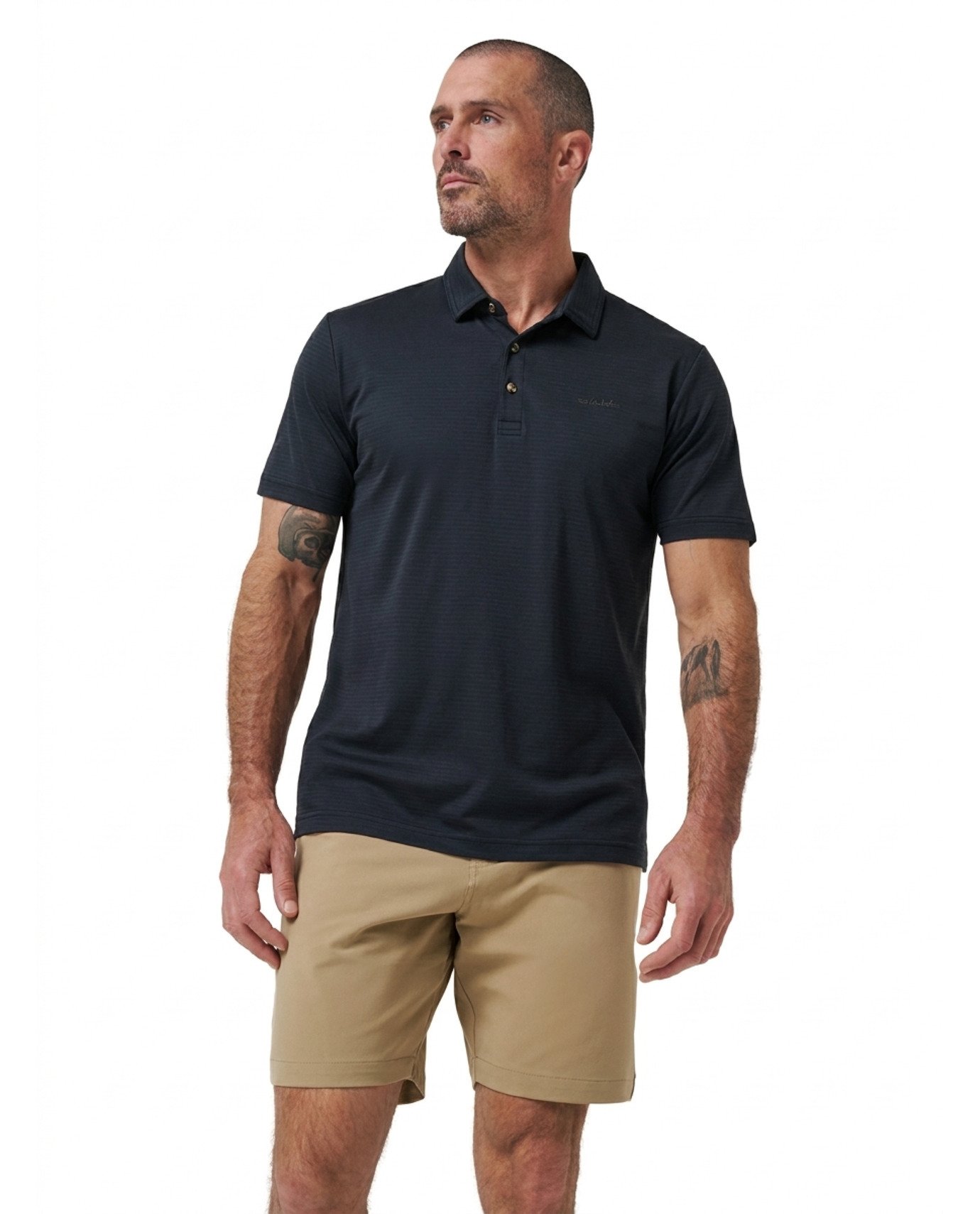 Travis Mathew The Zinna 2.0 No Logo polo homme, noir