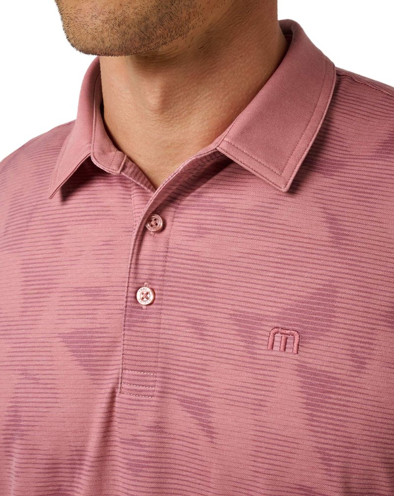 Travis Mathew Featherweight Backnine polo homme, mauveglow