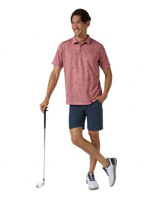 Travis Mathew Featherweight Backnine polo homme, mauveglow