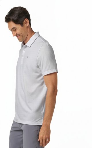 Travis Mathew Featherweight Trophy Ready polo homme, blanc