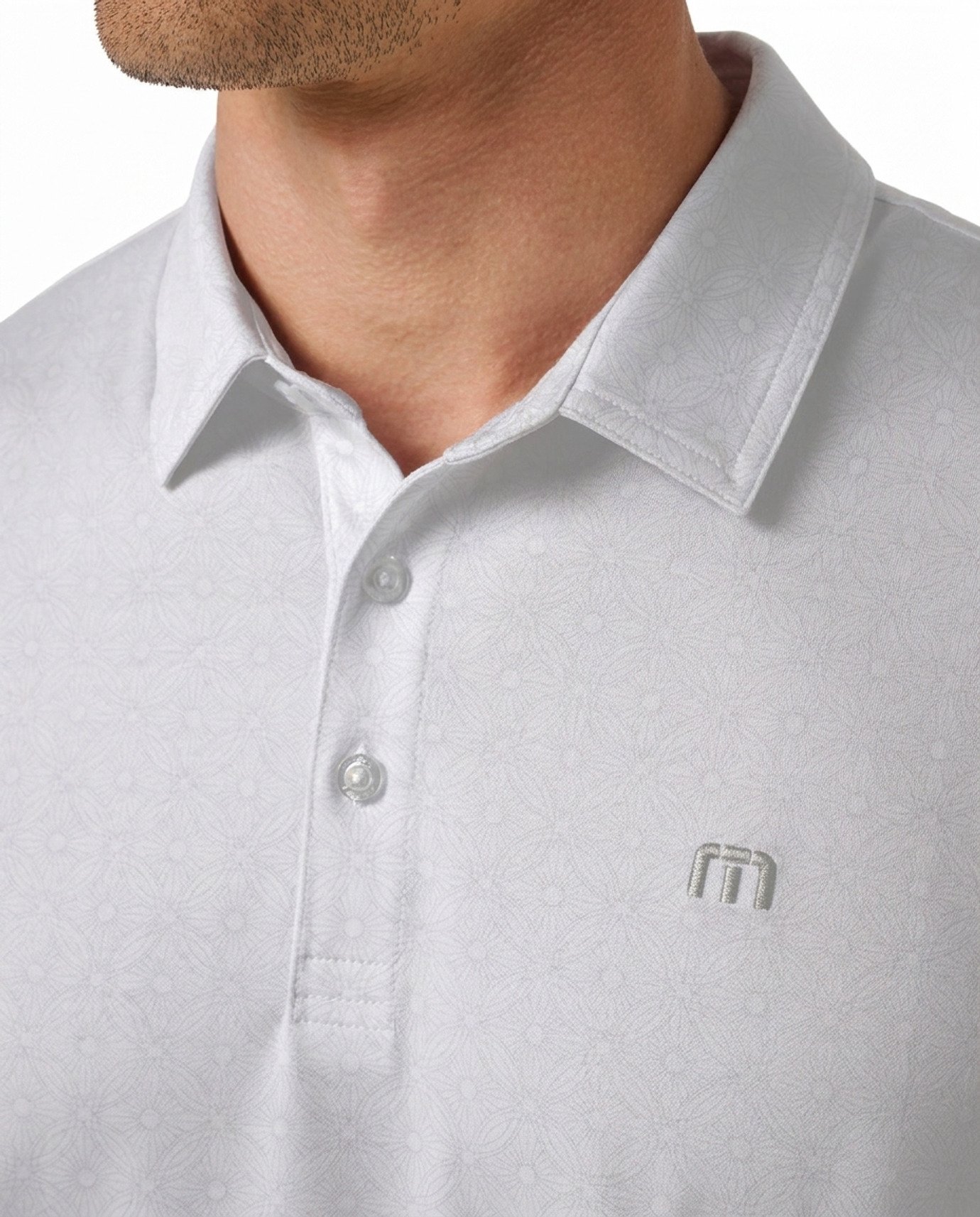Travis Mathew Featherweight Trophy Ready polo homme, blanc