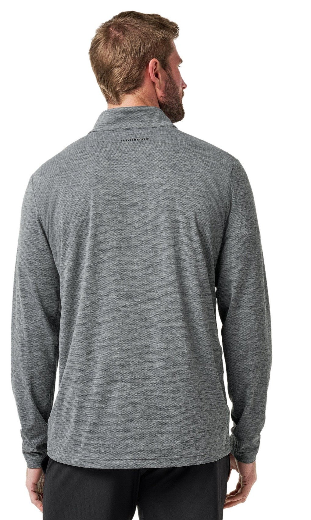 Travis Mathew Heater Pro 1/4Zip sweatshirt homme, heather grey