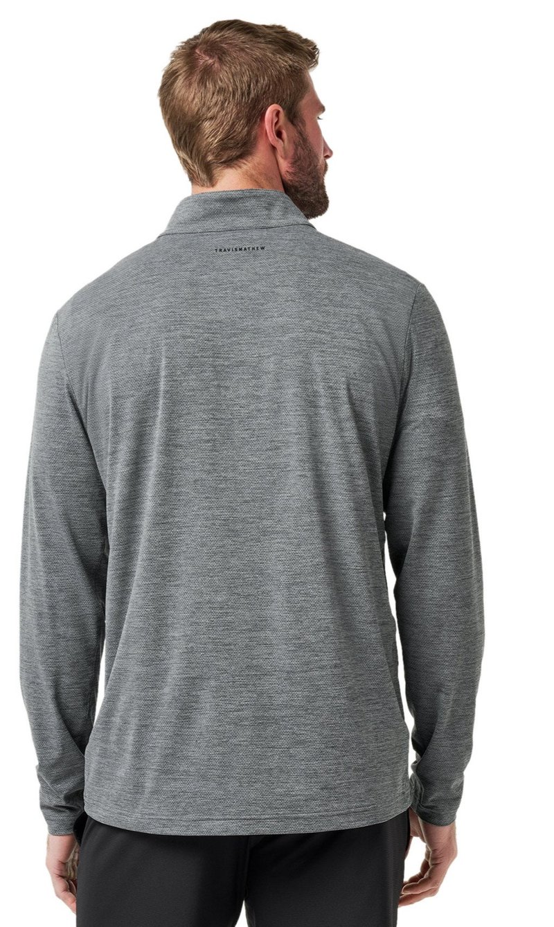 Travis Mathew Heater Pro 1/4Zip sweatshirt homme, heather grey