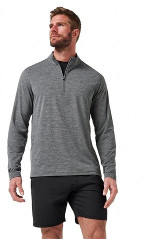 Travis Mathew Heater Pro 1/4Zip sweatshirt homme, heather grey