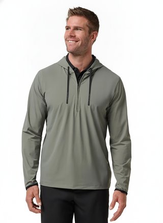 Travis Mathew Hero Hour Tech sweat à capuche homme, dark olive