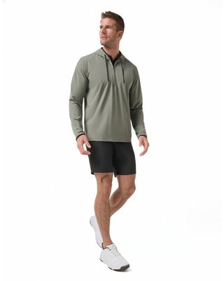 Travis Mathew Hero Hour Tech sweat à capuche homme, dark olive