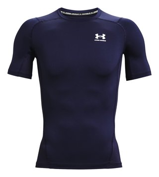 Under Armour HeatGear haut de compression homme, midnight navy/blanc