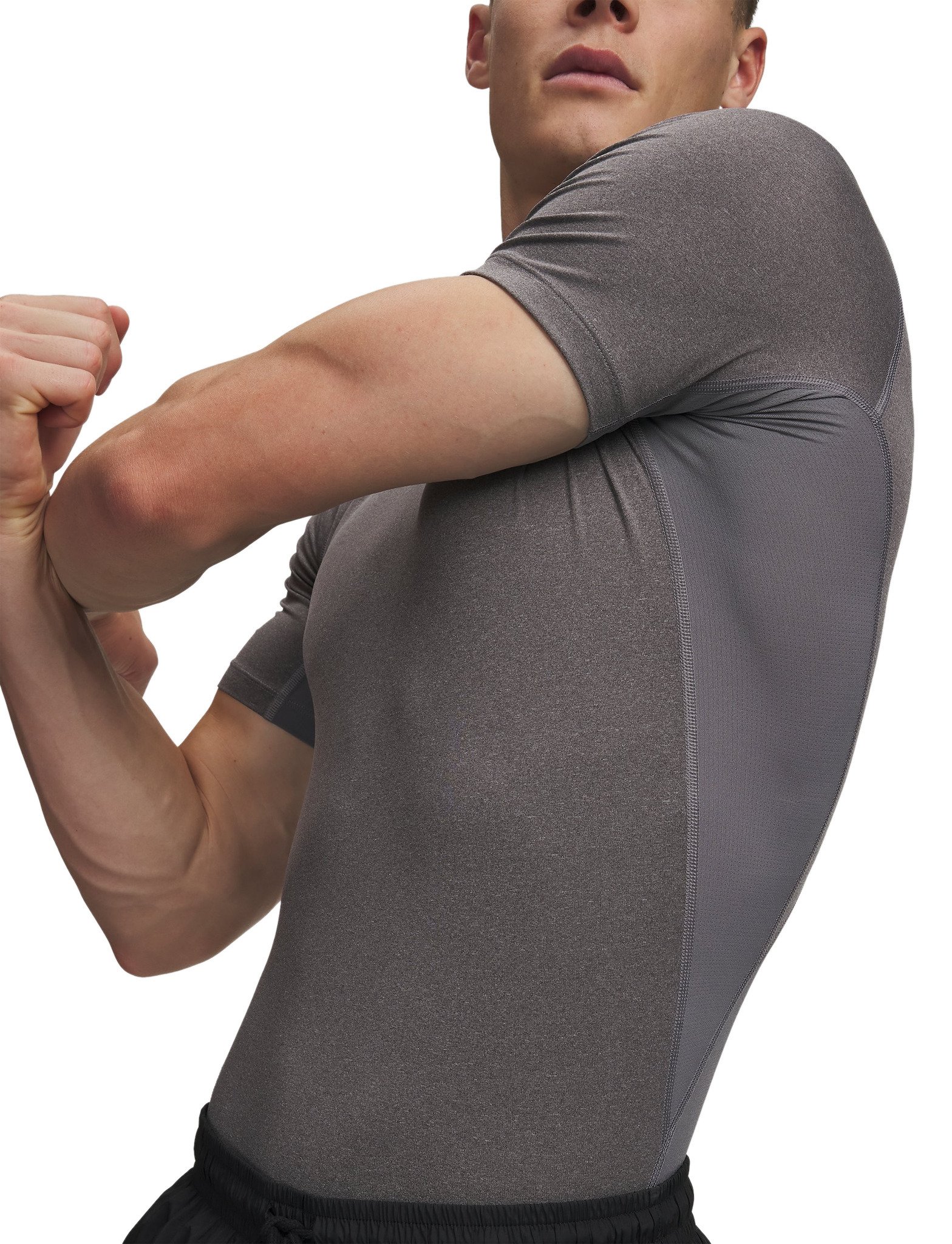 Under Armour HeatGear haut de compression homme, carbon heather