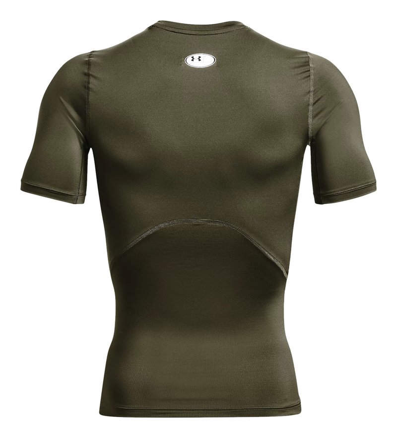 Under Armour HeatGear haut de compression homme, marine OD green/blanc