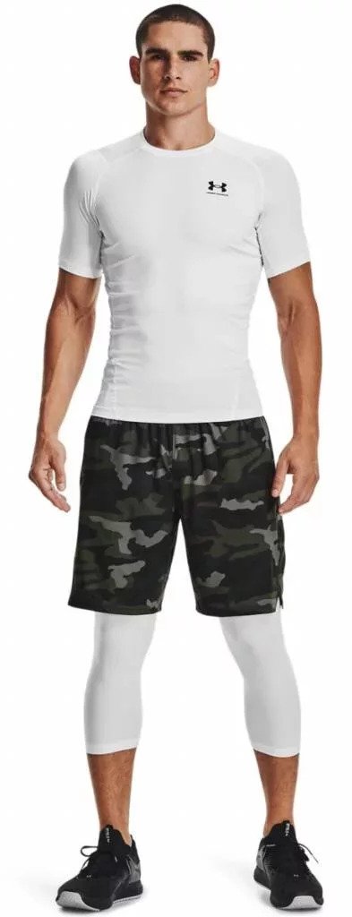 Under Armour HeatGear haut de compression homme, blanc