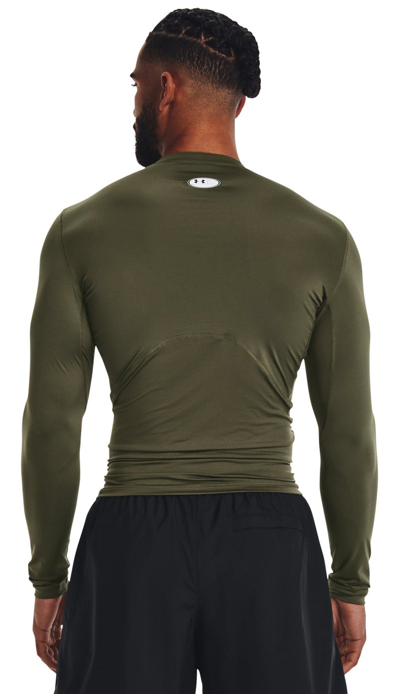 Under Armour HeatGear t-shirt de compression manches longues homme, marine OD green/blanc