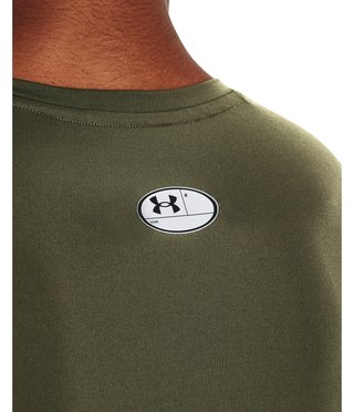 Under Armour HeatGear t-shirt de compression manches longues homme, marine OD green/blanc