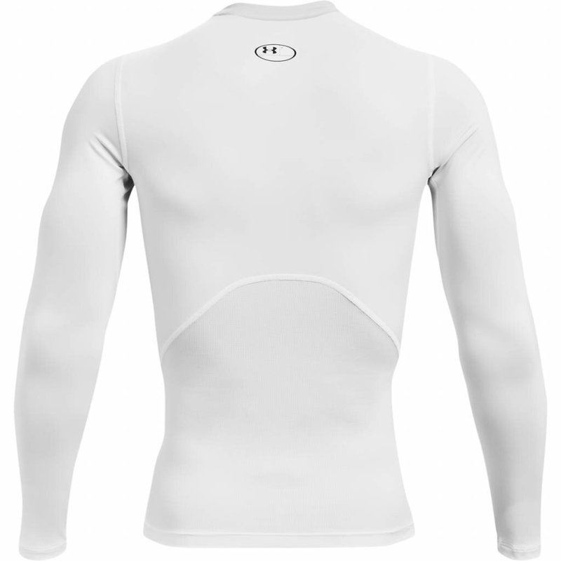 Under Armour HeatGear t-shirt de compression manches longues homme, blanc/noir