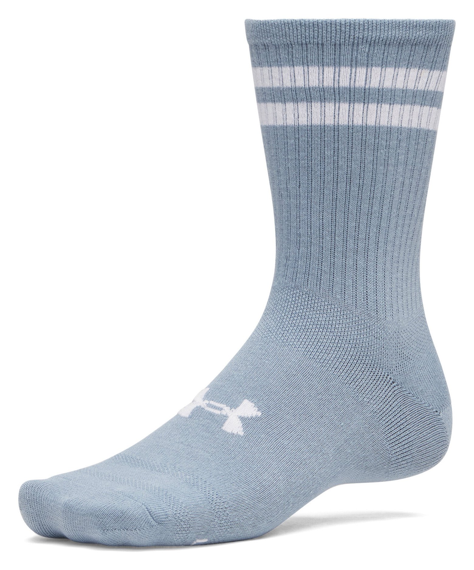 Under Armour Essential Crew chaussettes unisexe (6 pack), blue fog/blue wind/blanc
