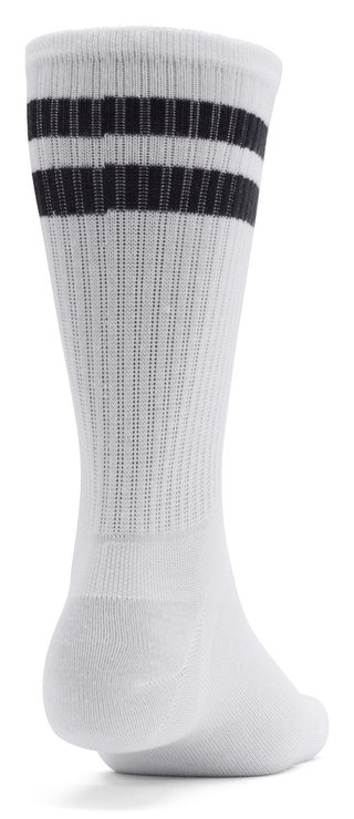 Under Armour Essential Crew unisex chaussettes (6 pack), blanc/noir