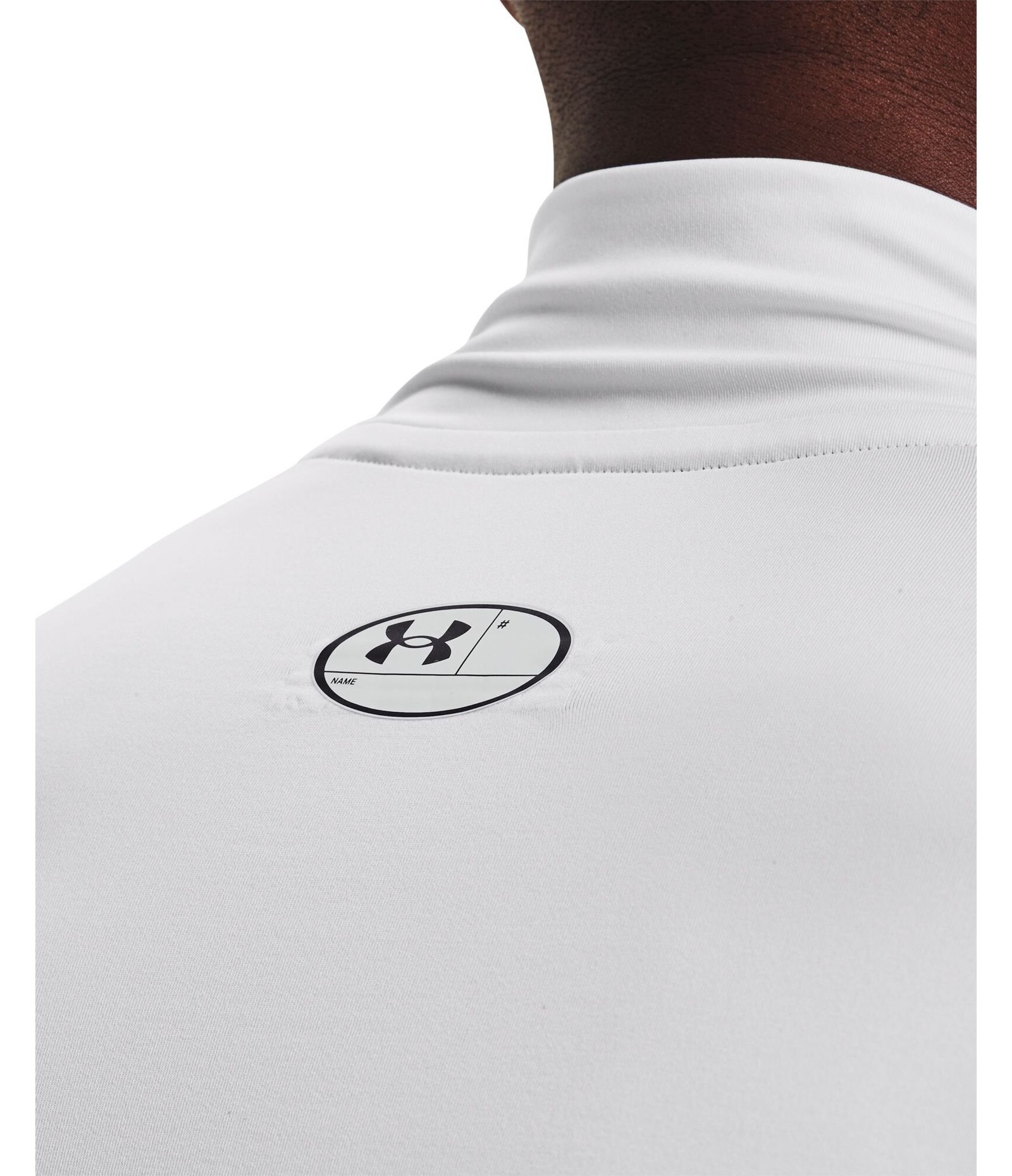 Under Armour HeatGear Comp Mock t-shirt de compression manches longues homme, blanc/noir